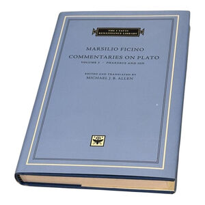 Commentaries On Plato Vol 1 Phaedrus & Ion Ficino Allen Harvard Blue HC USA 2008